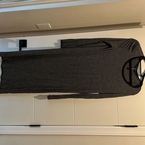 FOREVER21 STRIPED MIDI LONG SLEEVE DRESS. SIZE MED